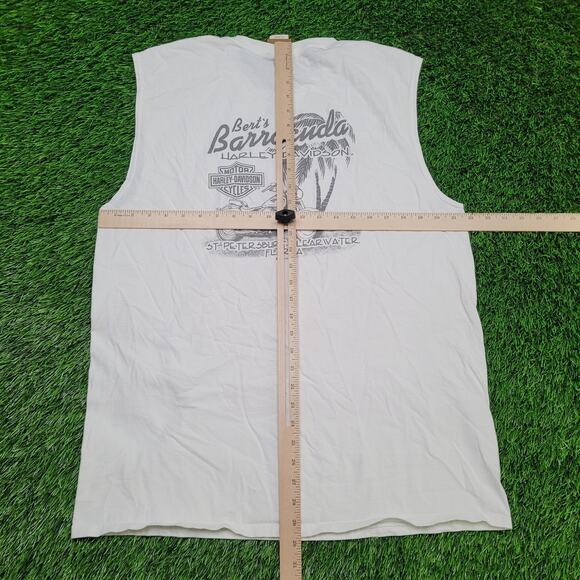 Harley-Davidson Bert's Barracuda FL T-Shirt Mens Medium Biker Muscle Tee - Picture 6 of 10